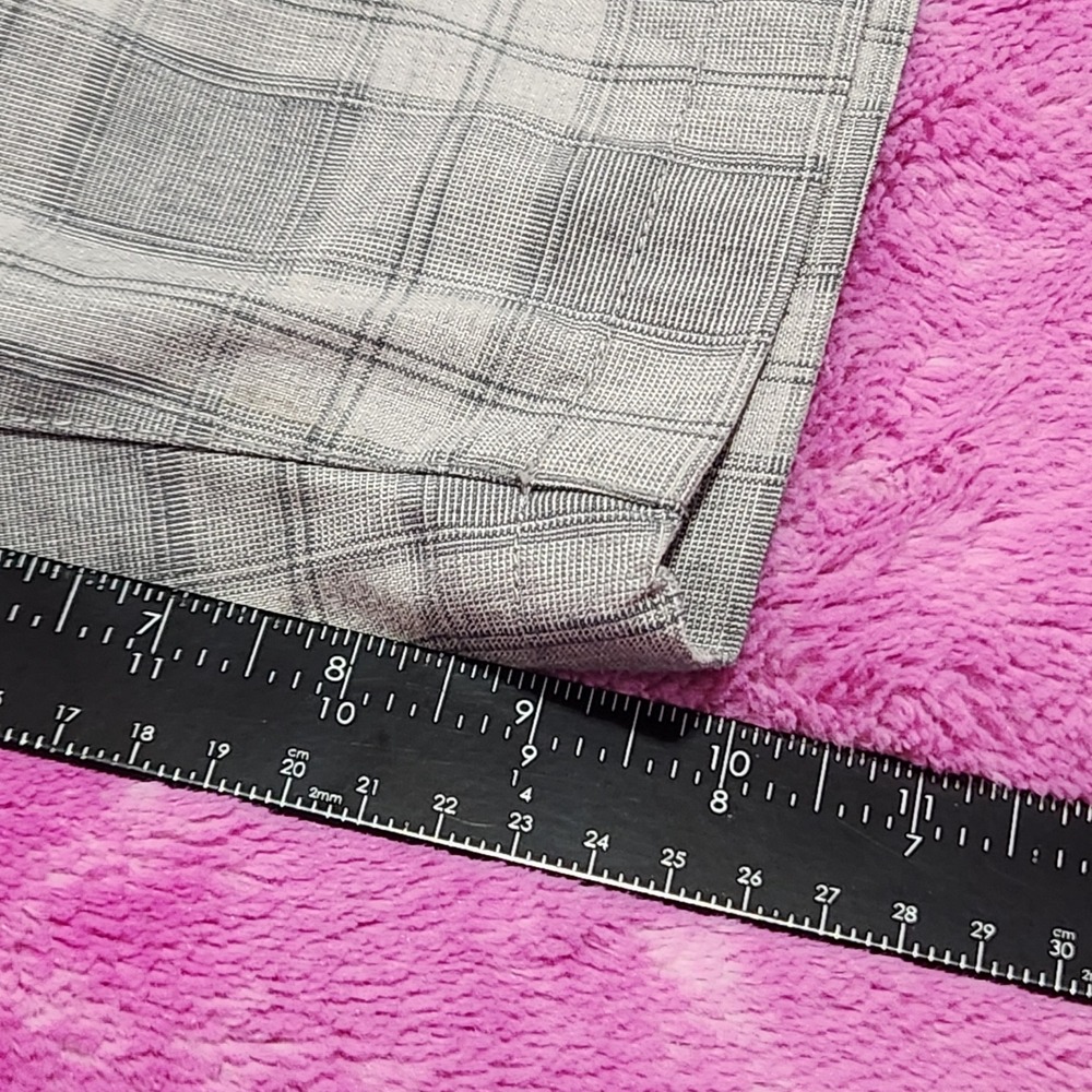 Quiksilver Board Shorts Men's 32 Plaid Gray Regular Fit Button Zip Closure - Picture 7 of 10